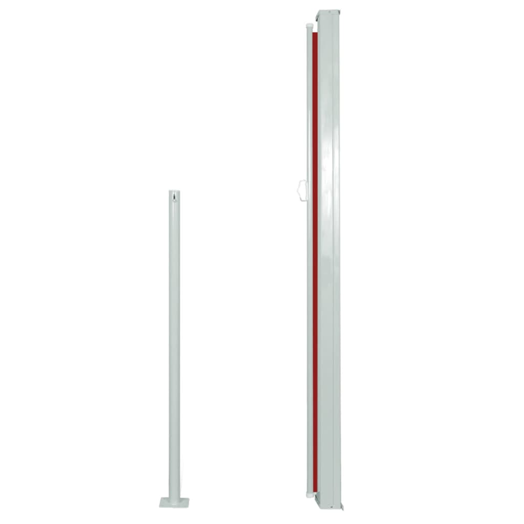 vidaXL Toldo lateral retráctil para patio rojo 160x500 cm