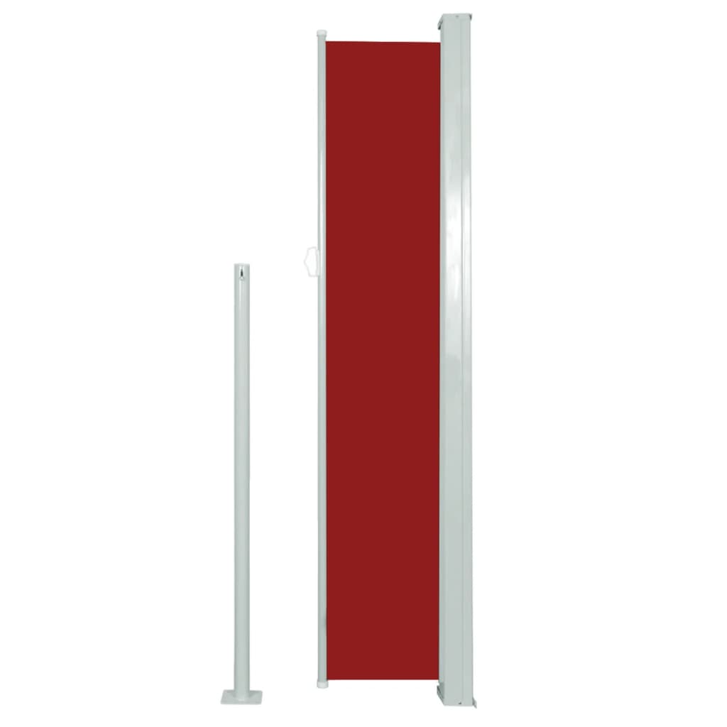 vidaXL Toldo lateral retráctil para patio rojo 160x500 cm