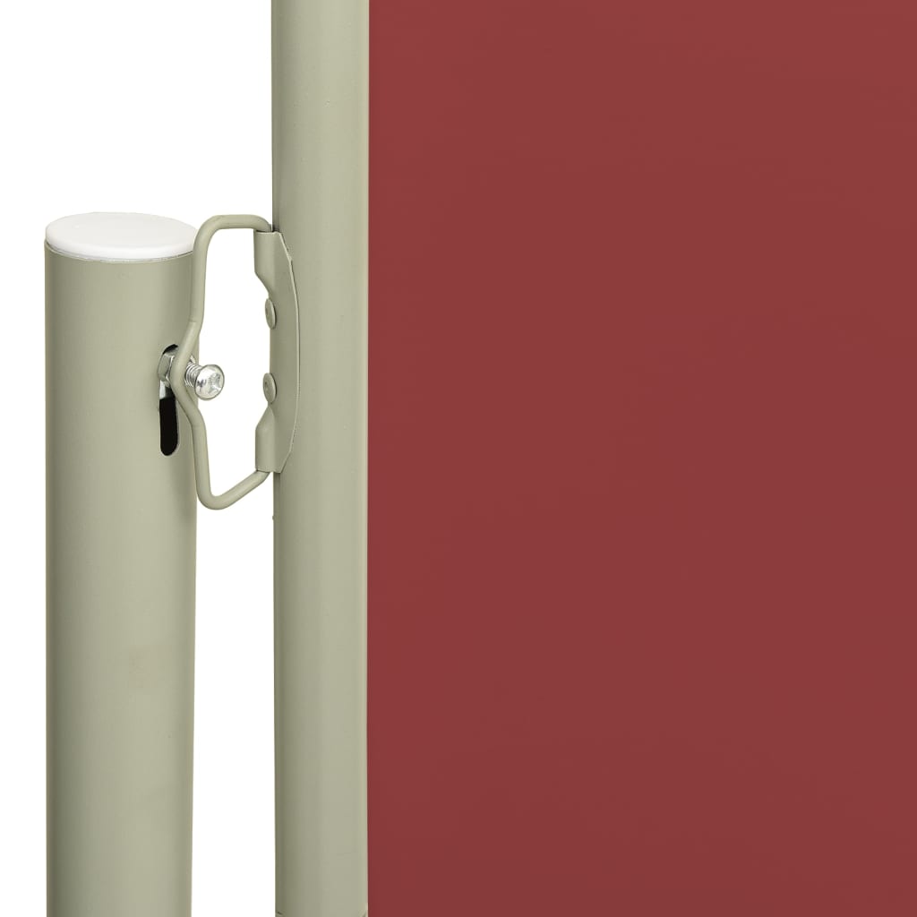 vidaXL Toldo lateral retráctil para patio rojo 140x600 cm