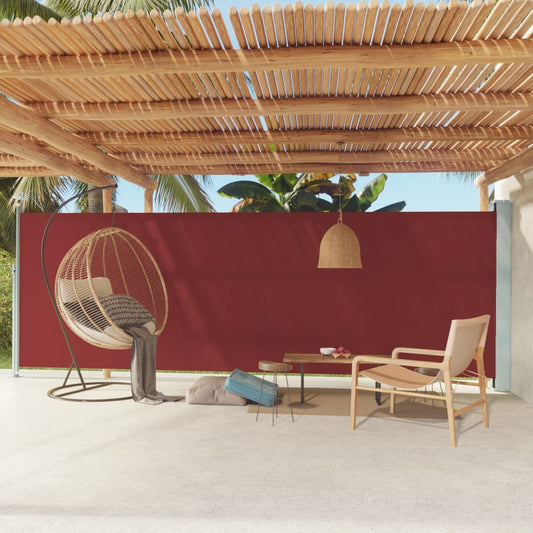 vidaXL Toldo lateral retráctil de jardín rojo 180x600 cm