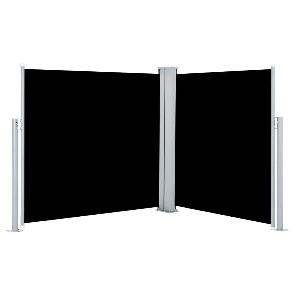 vidaXL Toldo lateral retráctil negro 117x600 cm