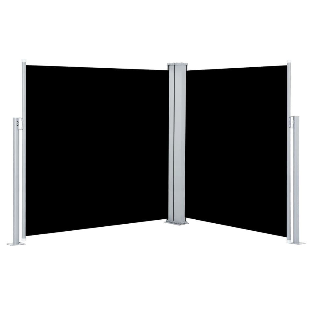 vidaXL Toldo lateral retráctil negro 140x600 cm