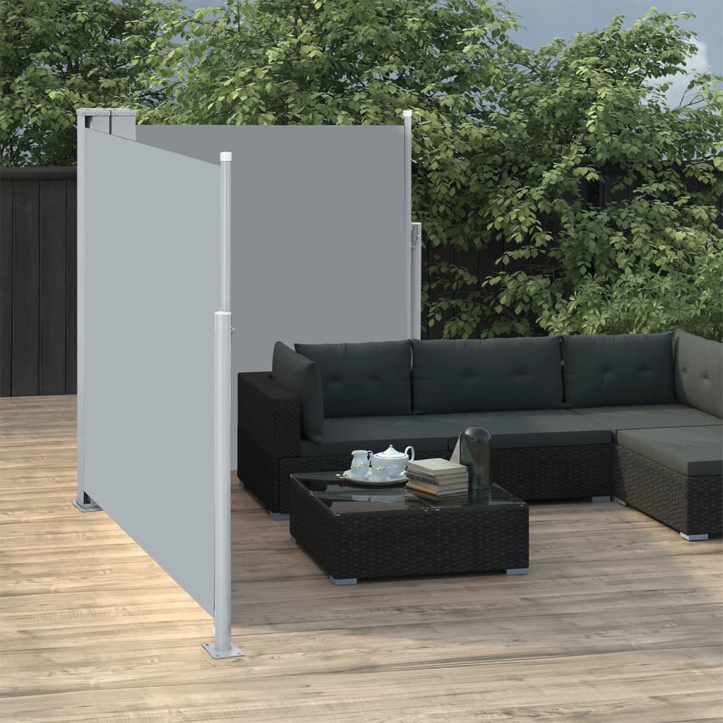 vidaXL Toldo lateral retráctil gris antracita 160x600 cm