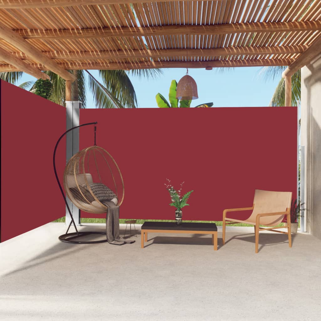 vidaXL Toldo lateral retráctil rojo 200x600 cm