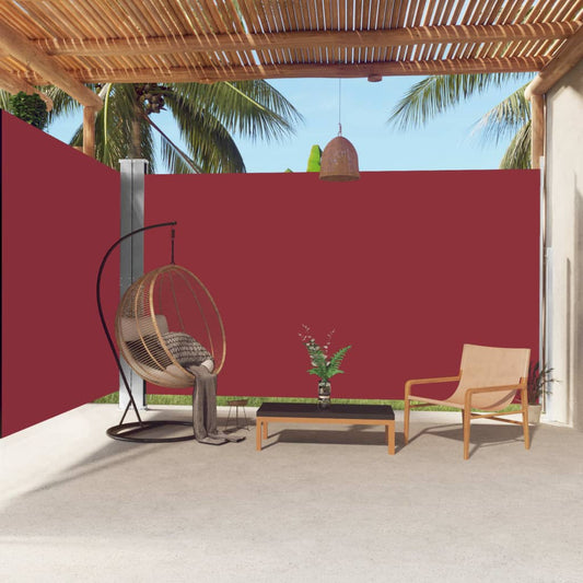 vidaXL Toldo lateral retráctil rojo 220x600 cm