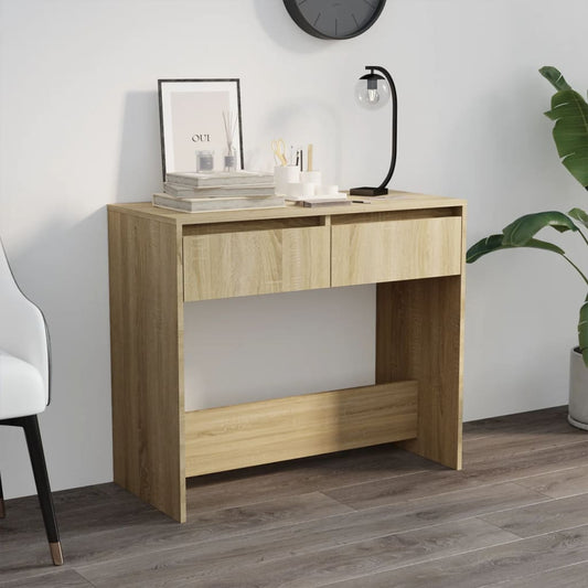 vidaXL Mesa consola de madera contrachapada roble Sonoma 89x41x76,5 cm