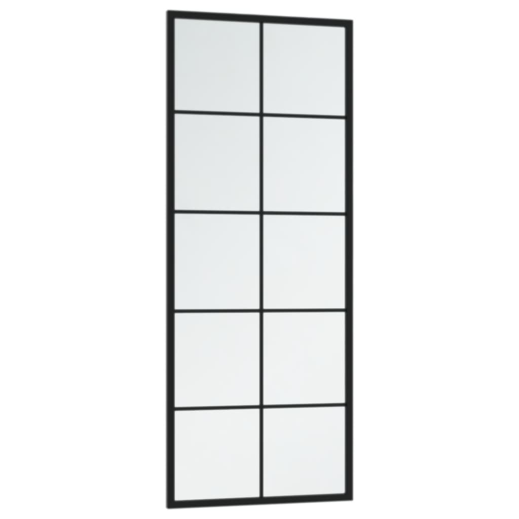 vidaXL Espejo de pared metal negro 100x40 cm