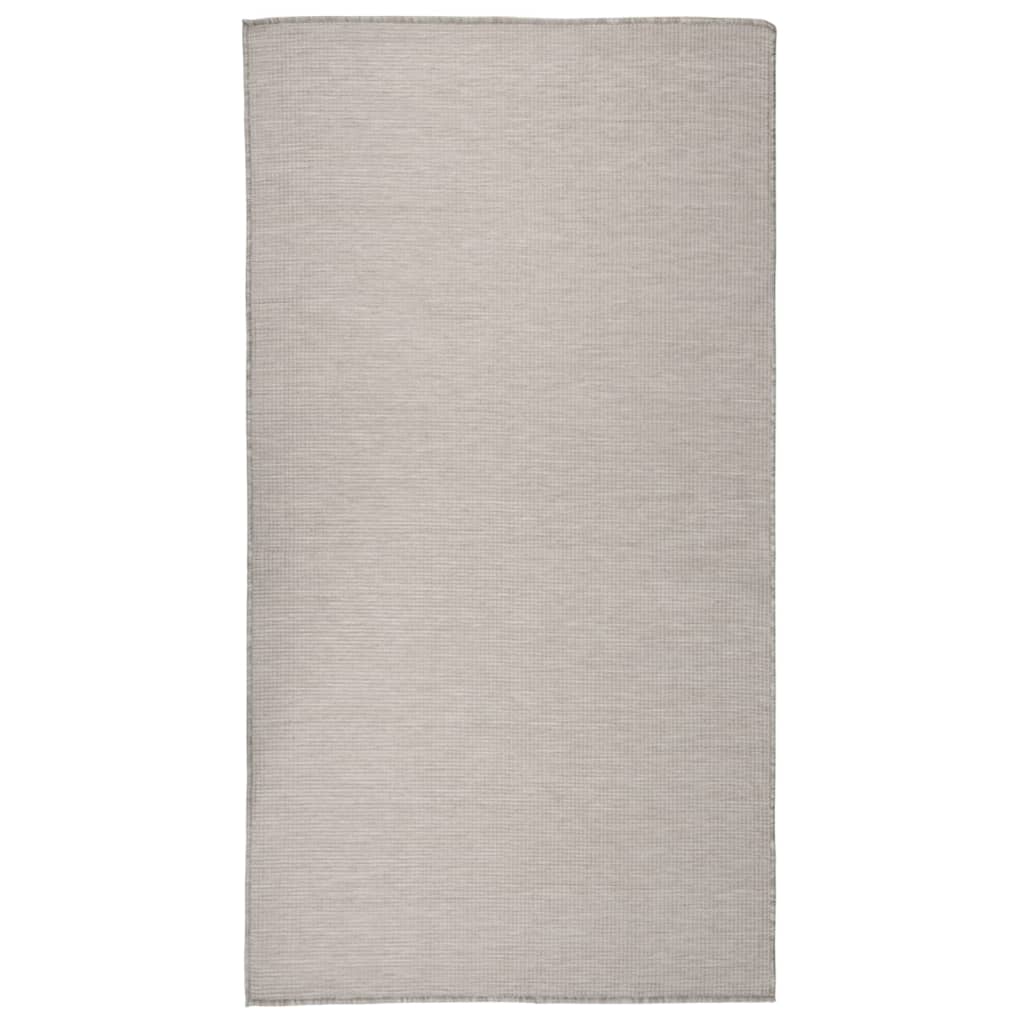 vidaXL Alfombra de exterior de tejido plano gris taupe 80x150 cm