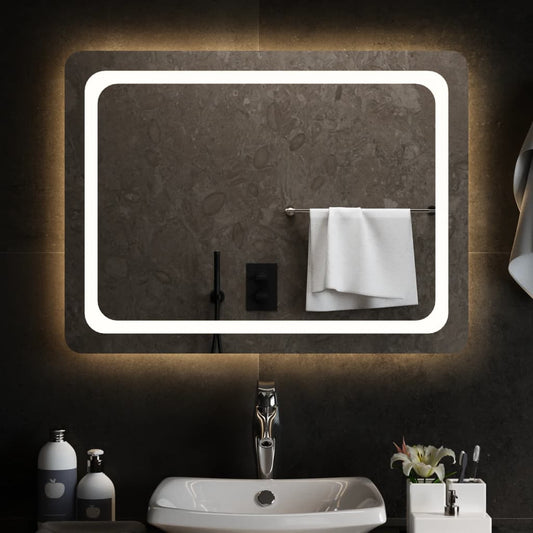 vidaXL Espejo de baño con LED 80x60 cm