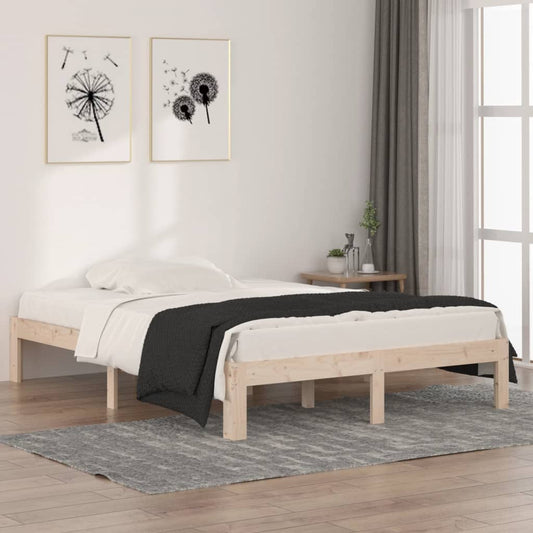 vidaXL Estructura de cama doble sin colchón 135x190 cm