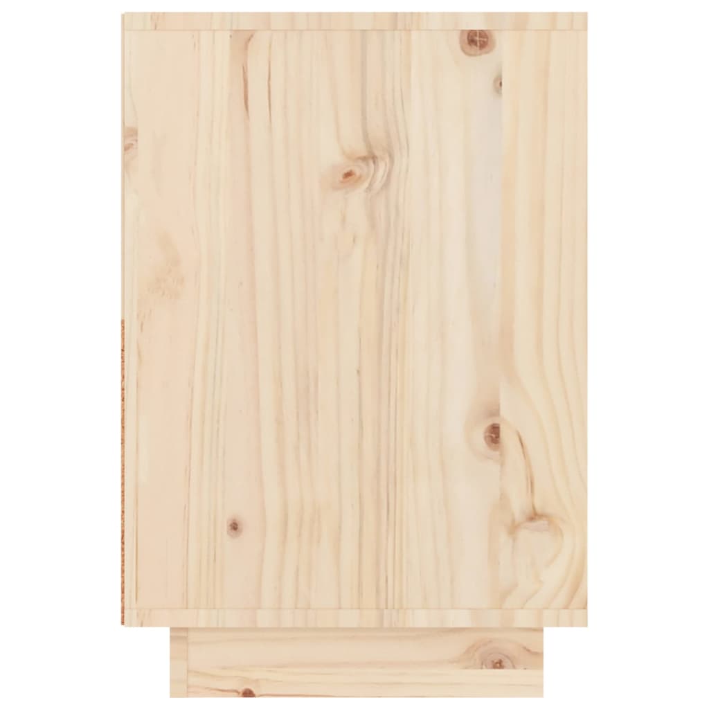 vidaXL Mesita de noche madera maciza de pino 60x34x51 cm