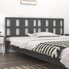 vidaXL Cabecero de cama madera maciza de pino gris 205,5x4x100 cm