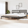 vidaXL Estructura de cama madera maciza de pino gris 180x200 cm