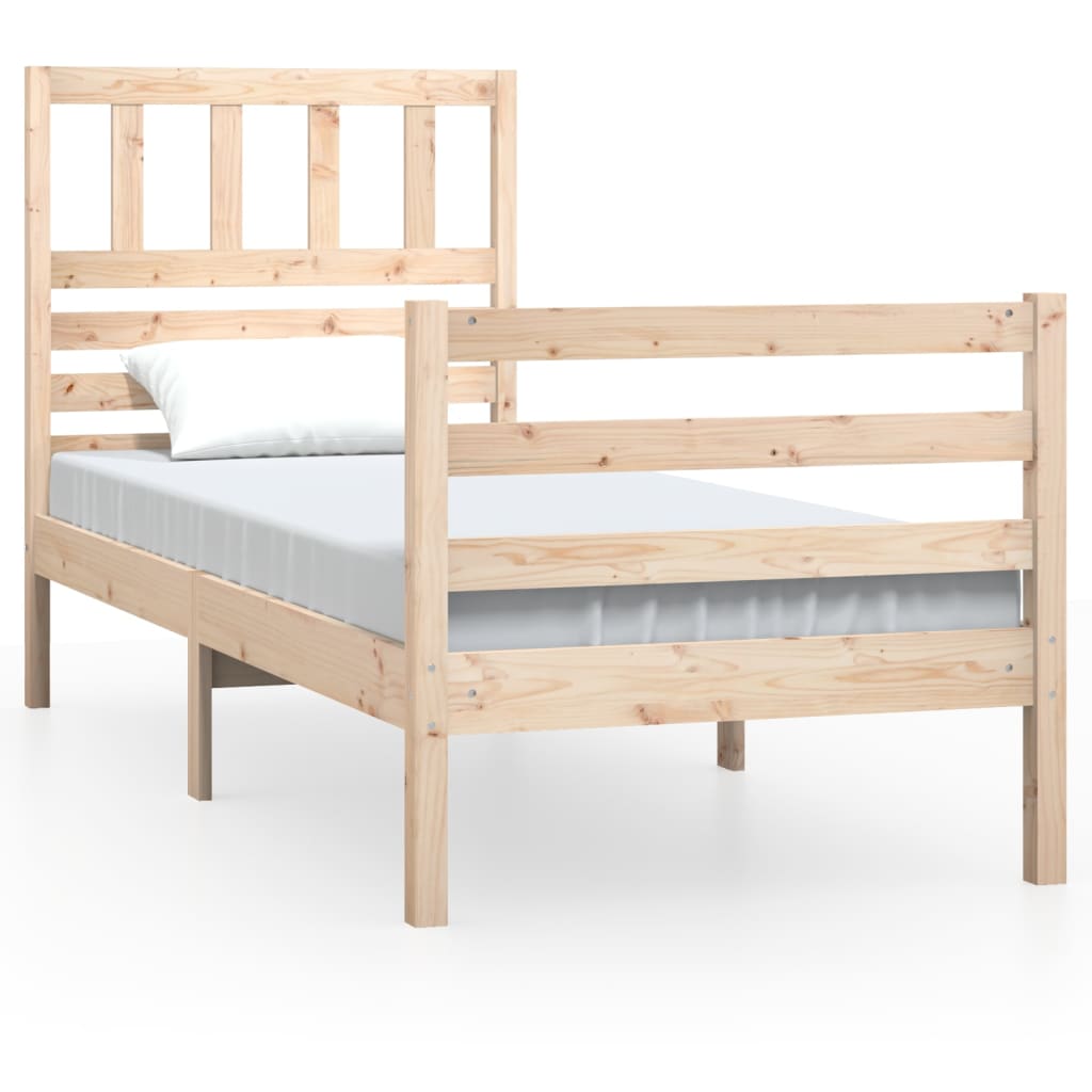 vidaXL Estructura de cama sin colchón madera maciza 90x200 cm