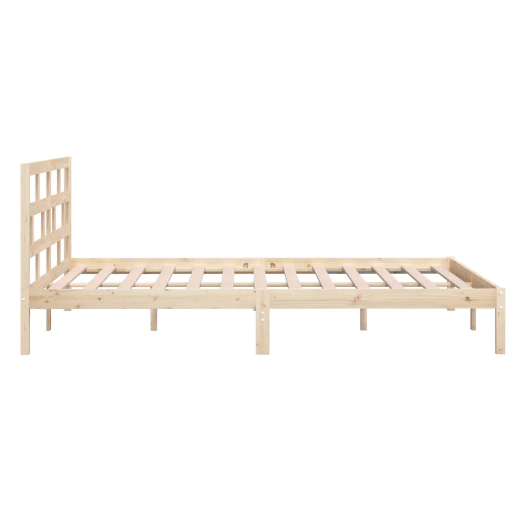 vidaXL Estructura de cama de madera maciza super king 180x200 cm