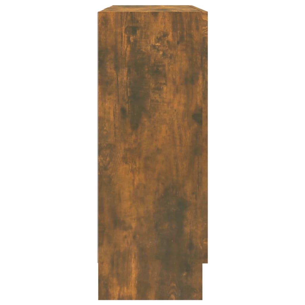 vidaXL Vitrina madera contrachapada roble ahumado 82,5x30,5x80 cm