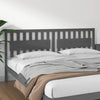 vidaXL Cabecero de cama madera maciza de pino gris 205,5x4x100 cm