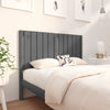 vidaXL Cabecero de cama madera maciza de pino gris 125,5x4x100 cm