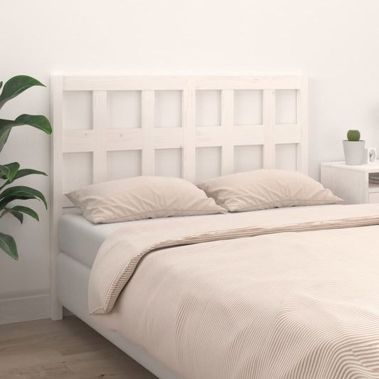 vidaXL Cabecero de cama madera maciza de pino blanco 125,5x4x100 cm