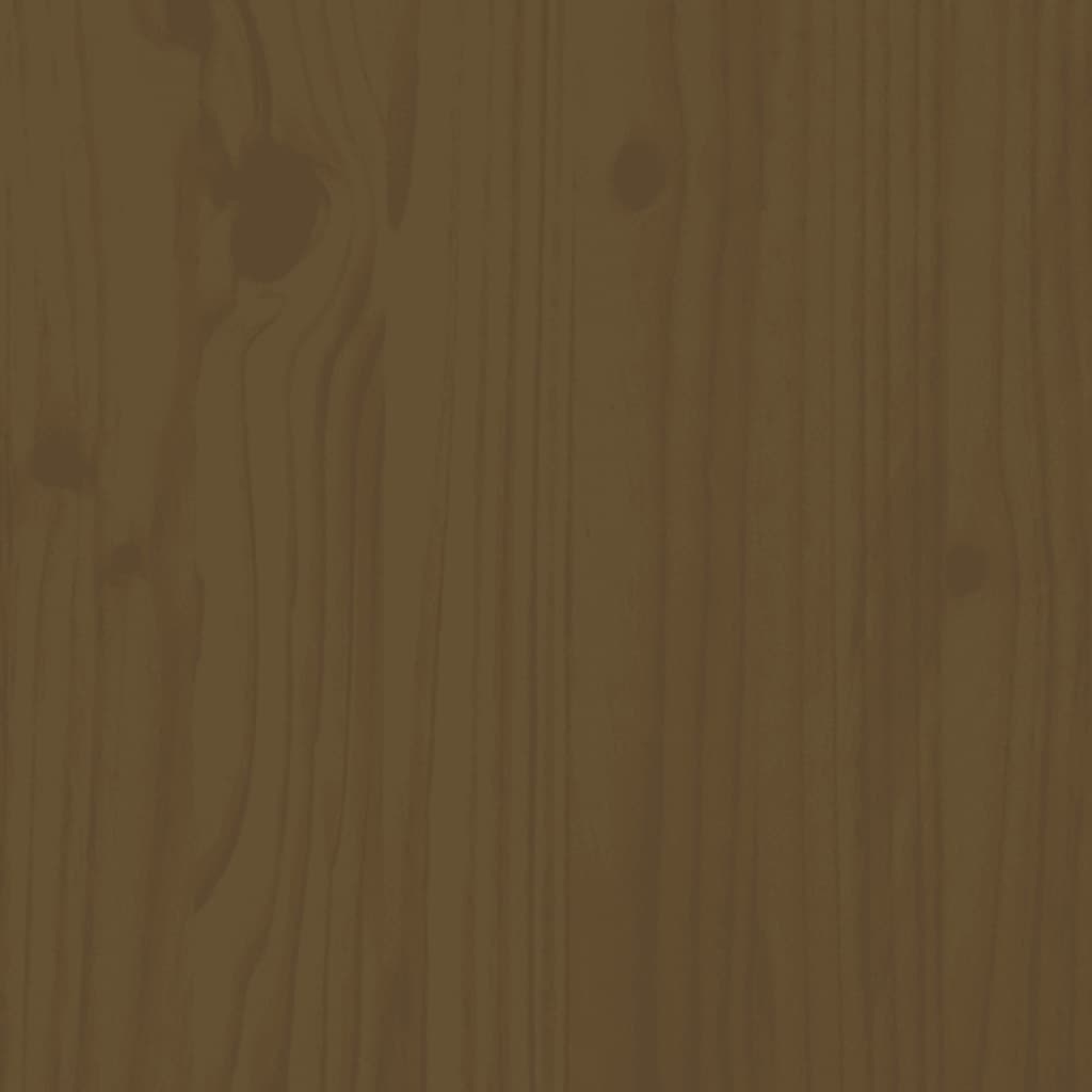 vidaXL Cabecero de cama madera maciza de pino marrón miel 204x6x82,5cm