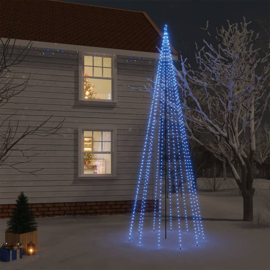 vidaXL Árbol de Navidad con pincho 732 LED azul 500 cm