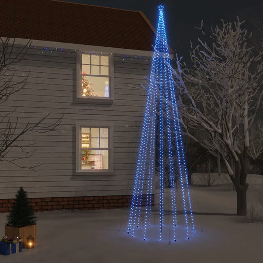 vidaXL Árbol de Navidad con pincho 1134 LED azul 800 cm