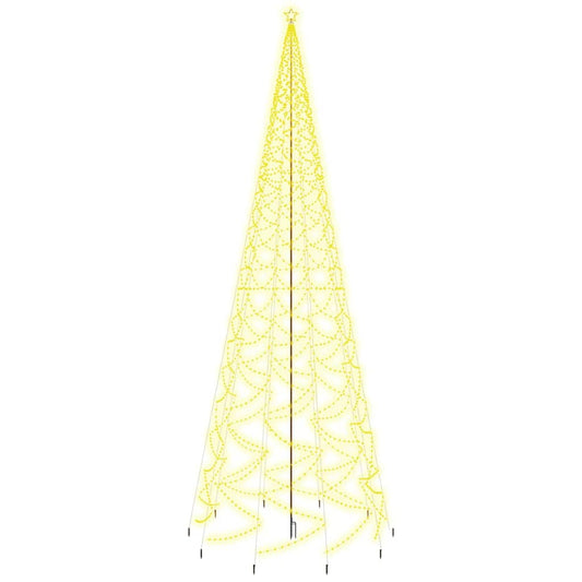 vidaXL Árbol de Navidad con pincho 3000 LED blanco cálido 800 cm