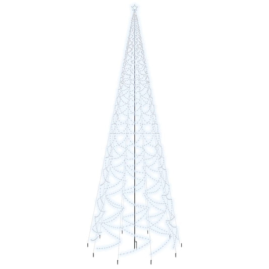 vidaXL Árbol de Navidad con pincho 3000 LED blanco frío 800 cm