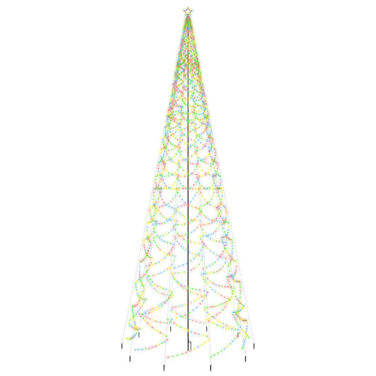 vidaXL Árbol de Navidad con pincho 3000 LED de colores 800 cm