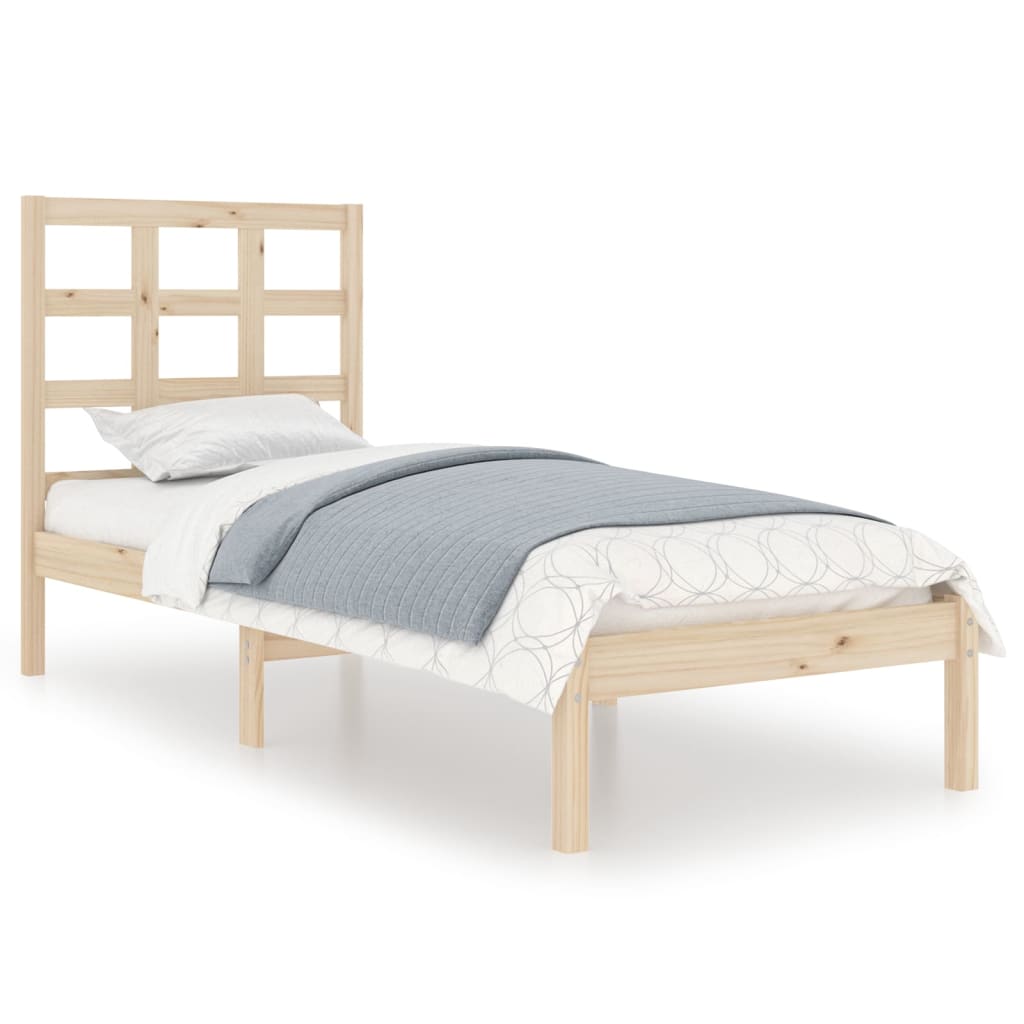 vidaXL Estructura de cama madera maciza 75x190 cm