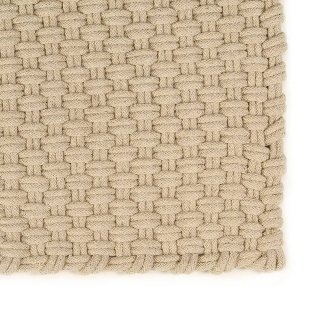 vidaXL Alfombra rectangular algodón natural 120x180 cm