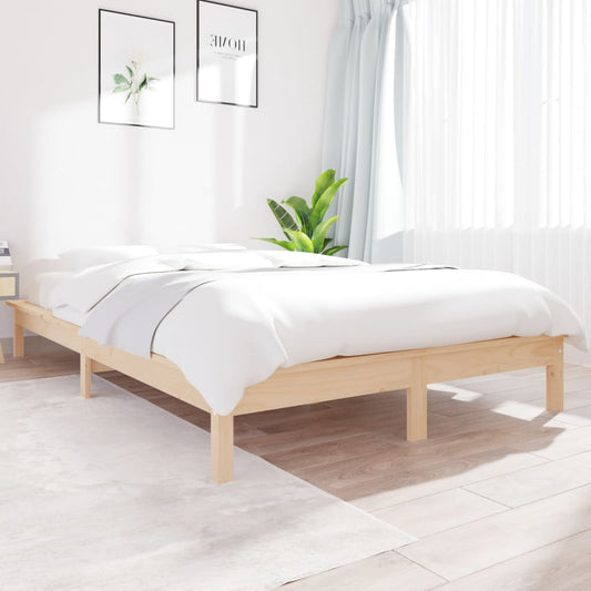 vidaXL Estructura de cama de madera maciza de pino 160x200 cm