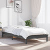 vidaXL Estructura de cama madera maciza pino gris 75x190 cm