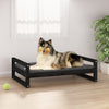 vidaXL Cama para perros madera maciza de pino negro 95,5x65,5x28 cm