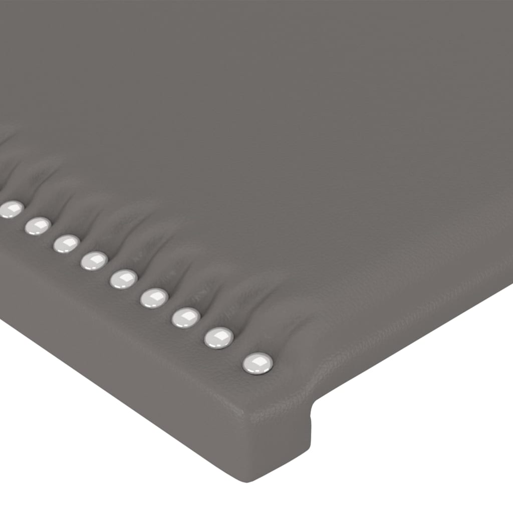 vidaXL Cabecero de cuero sintético gris 100x5x78/88 cm