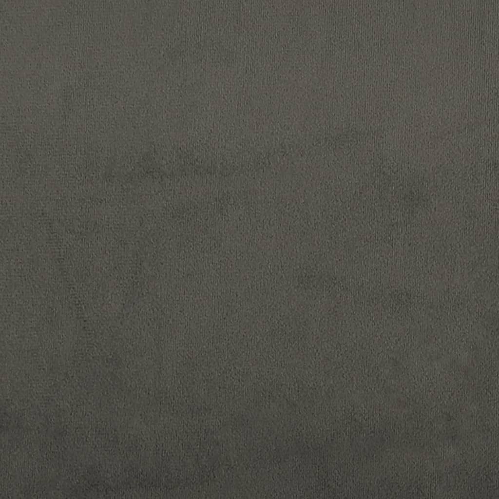 vidaXL Colchón de muelles ensacados terciopelo gris oscuro 80x200x20cm