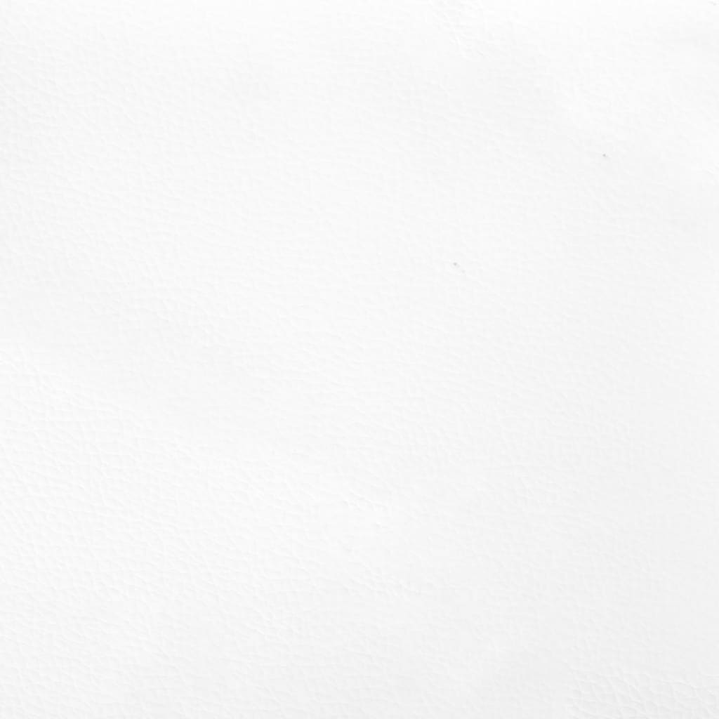 vidaXL Colchón muelles ensacados cuero sintético blanco 100x200x20 cm