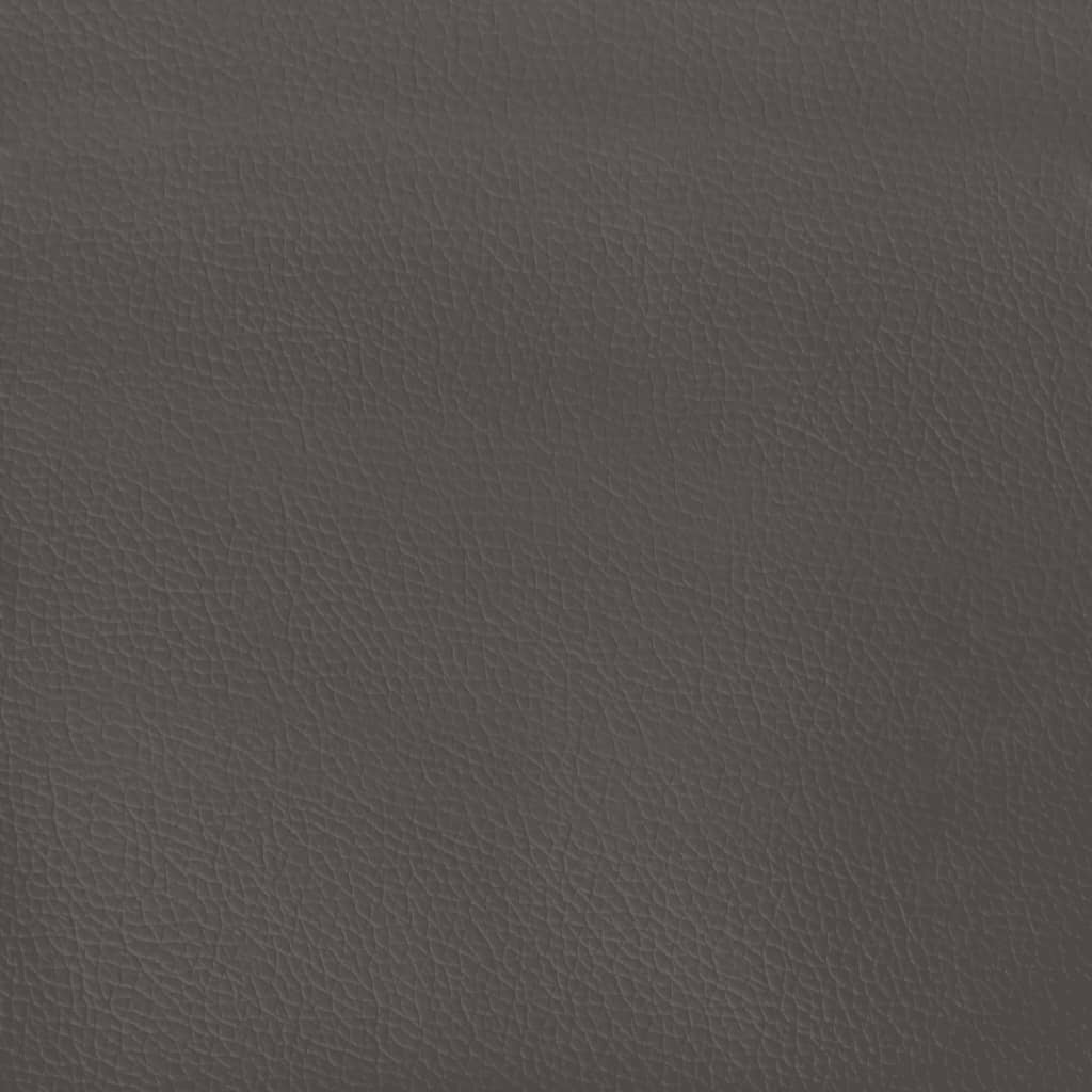 vidaXL Colchón de muelles ensacados cuero sintético gris 120x200x20 cm