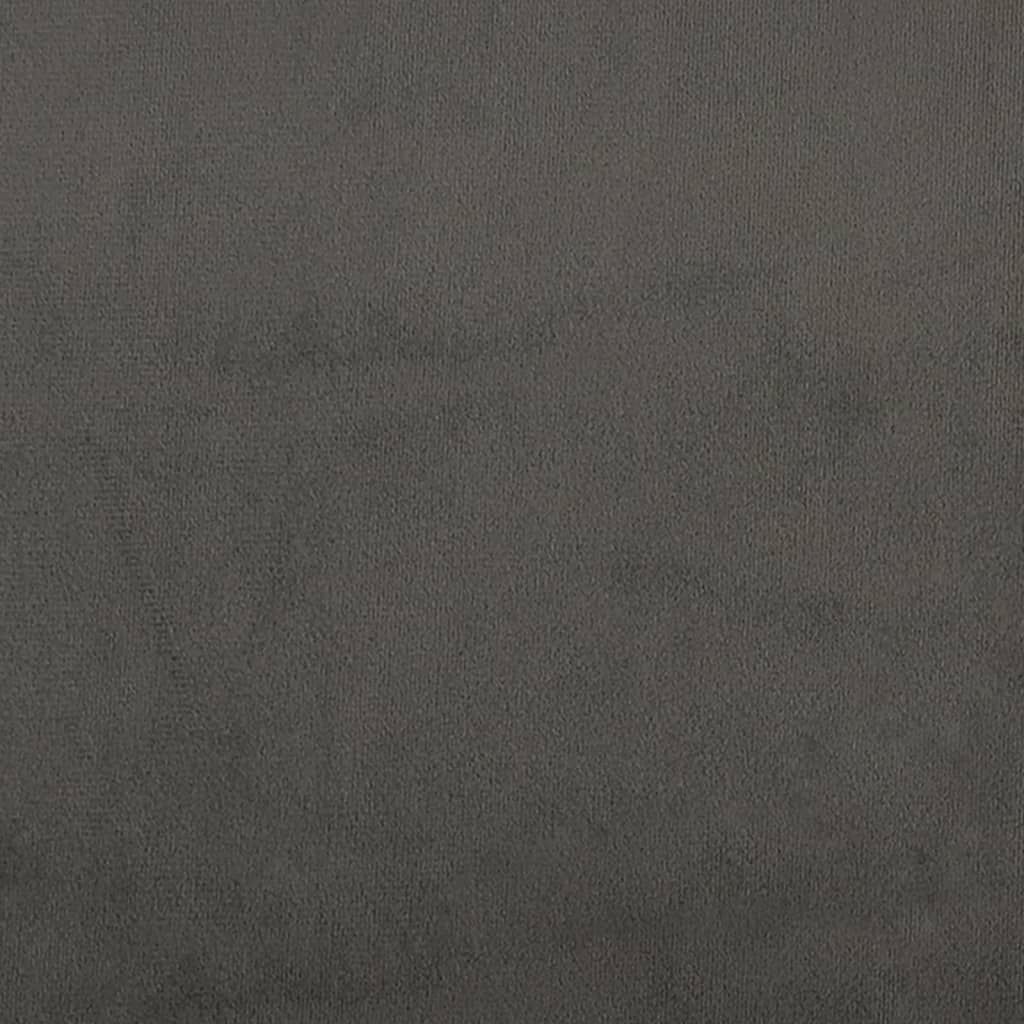 vidaXL Colchón muelles ensacados terciopelo gris oscuro 120x200x20 cm
