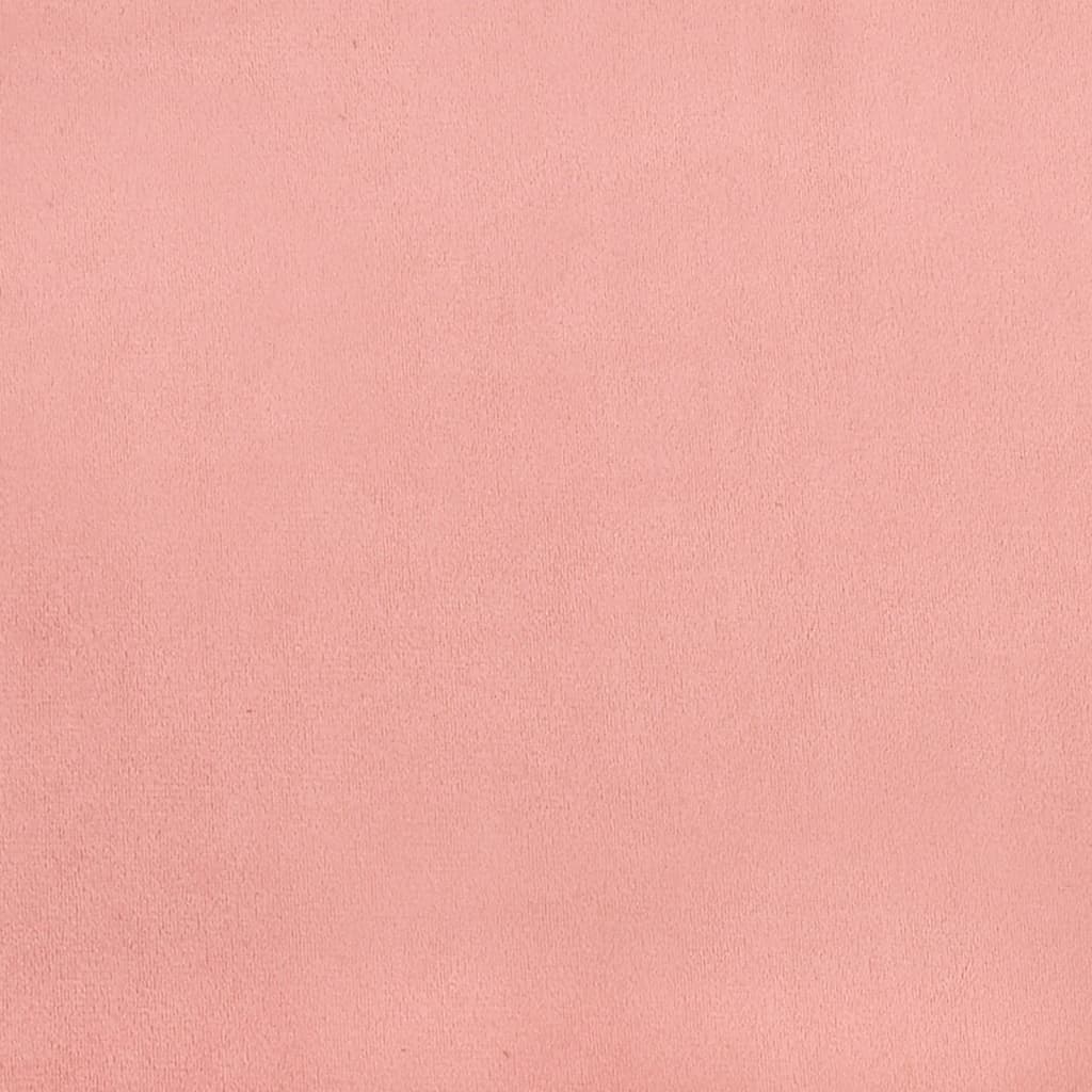 vidaXL Colchón de muelles ensacados terciopelo rosa 120x200x20 cm