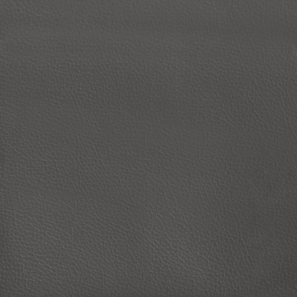 vidaXL Colchón de muelles ensacados cuero sintético gris 140x190x20 cm