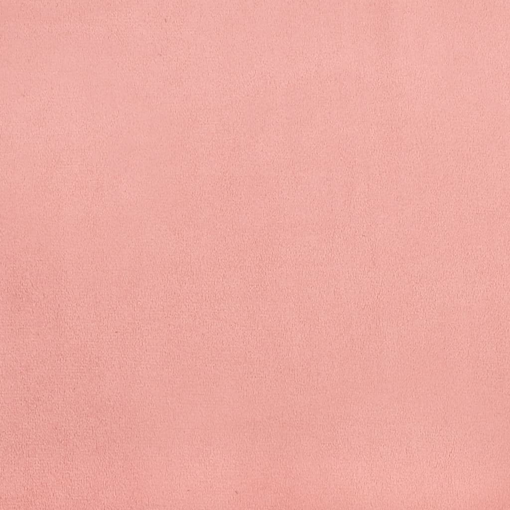 vidaXL Colchón de muelles ensacados terciopelo rosa 140x190x20 cm
