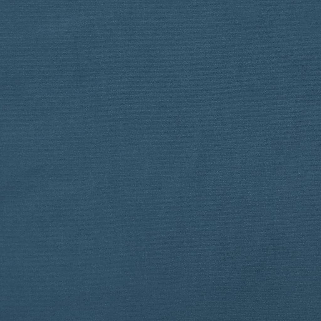 vidaXL Colchón muelles ensacados terciopelo azul oscuro 140x200x20 cm