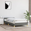 vidaXL Estructura de cama con cabecero de tela gris oscuro 90x190 cm