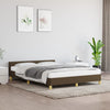 vidaXL Estructura de cama con cabecero de tela marrón oscuro 140x190cm