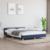 vidaXL Estructura de cama con cabecero tela gris taupe azul 140x200 cm