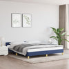 vidaXL Estructura de cama con cabecero de tela azul 160x200 cm