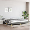 vidaXL Estructura de cama con cabecero tela gris oscuro 200x200 cm