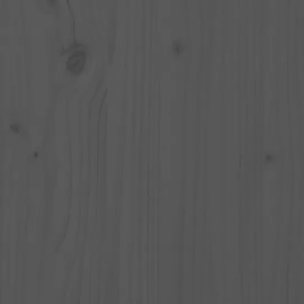 vidaXL Mesitas de noche 2 uds madera de pino gris 79,5x38x65,5 cm