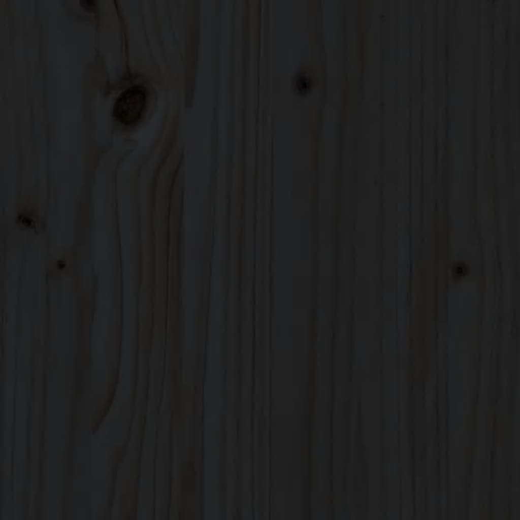vidaXL Mesitas de noche 2 uds madera de pino negro 79,5x38x65,5 cm